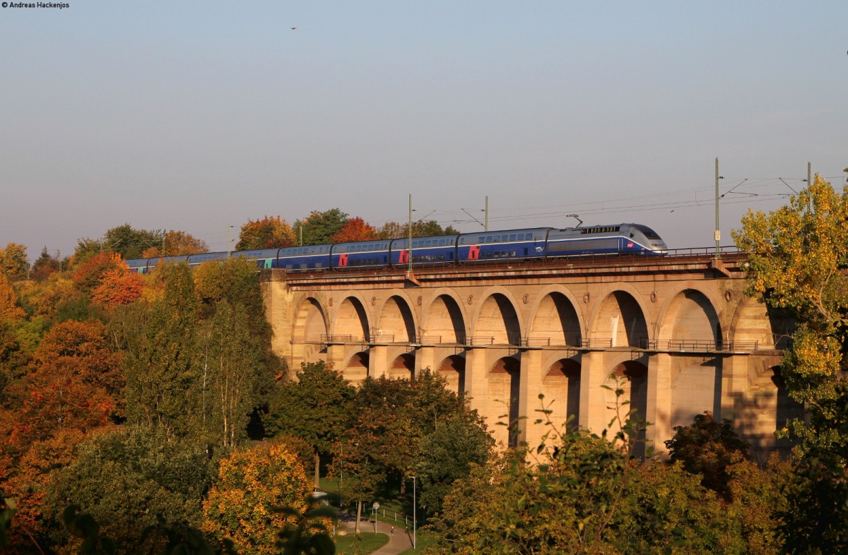 TGV 4710 als TGV 9576 (München Hbf-Paris Est) bei Bietigheim 12.10.15