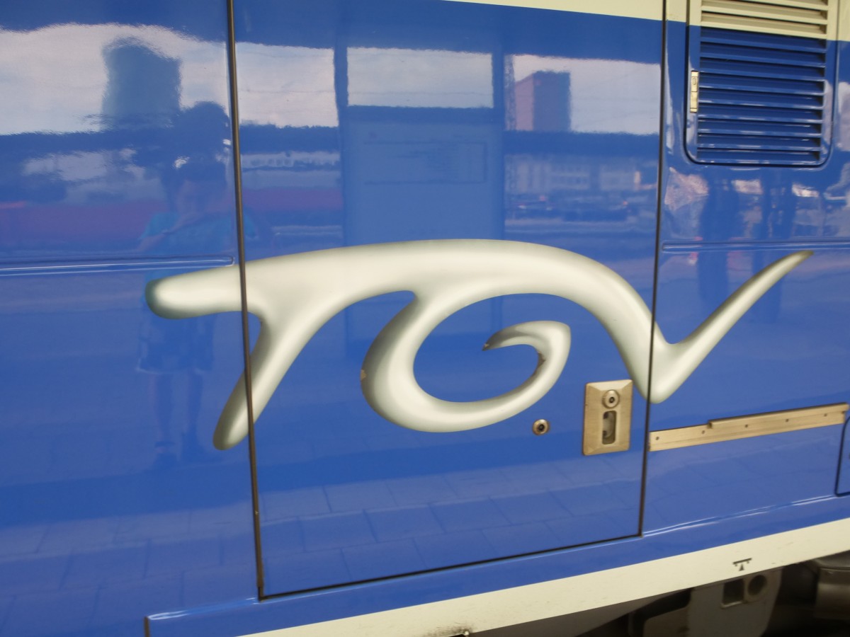 TGV- Aufschrift am 23.08.2013 in Frankfurt (M.) Hbf