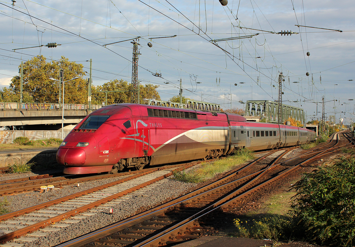 Thalys 4305 in Kln Messe/Deutz am 20.10.2013