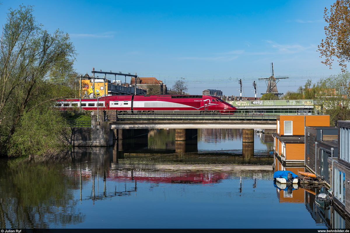 Thalys PBA / Amsterdam Lozingskanaal, 14. April 2022<br>
Leermaterialzug Amsterdam Centraal - Watergraafsmeer