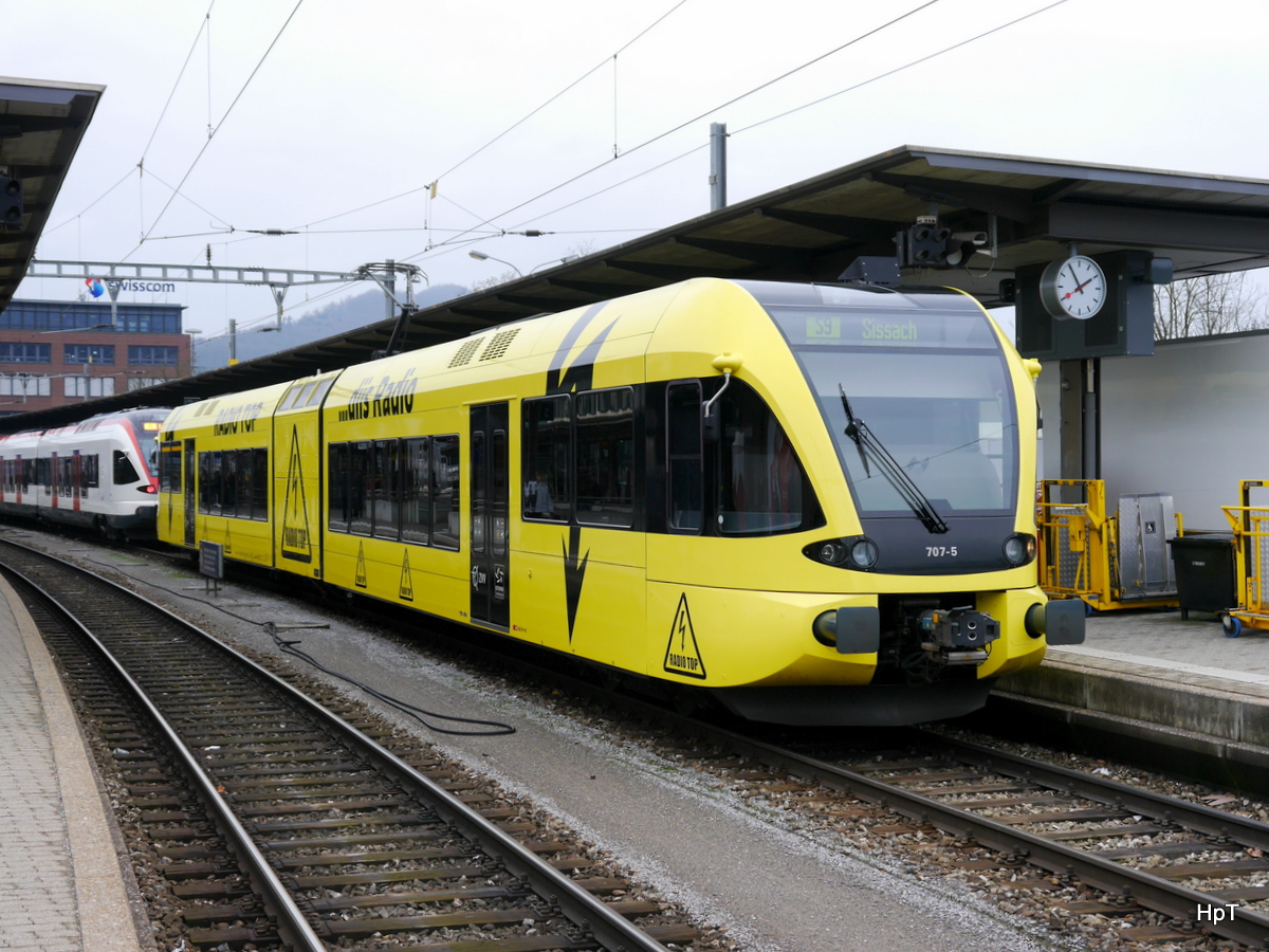 Thurbo / SBB - RABe 526 707-5 im Bahnhof Olten am 27.01.2018
