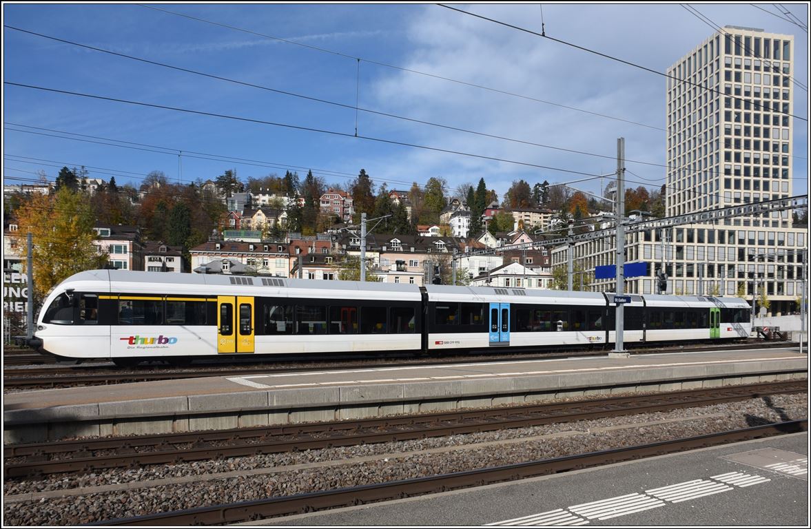 Thurbo GTW in St.Gallen. (13.11.2019)