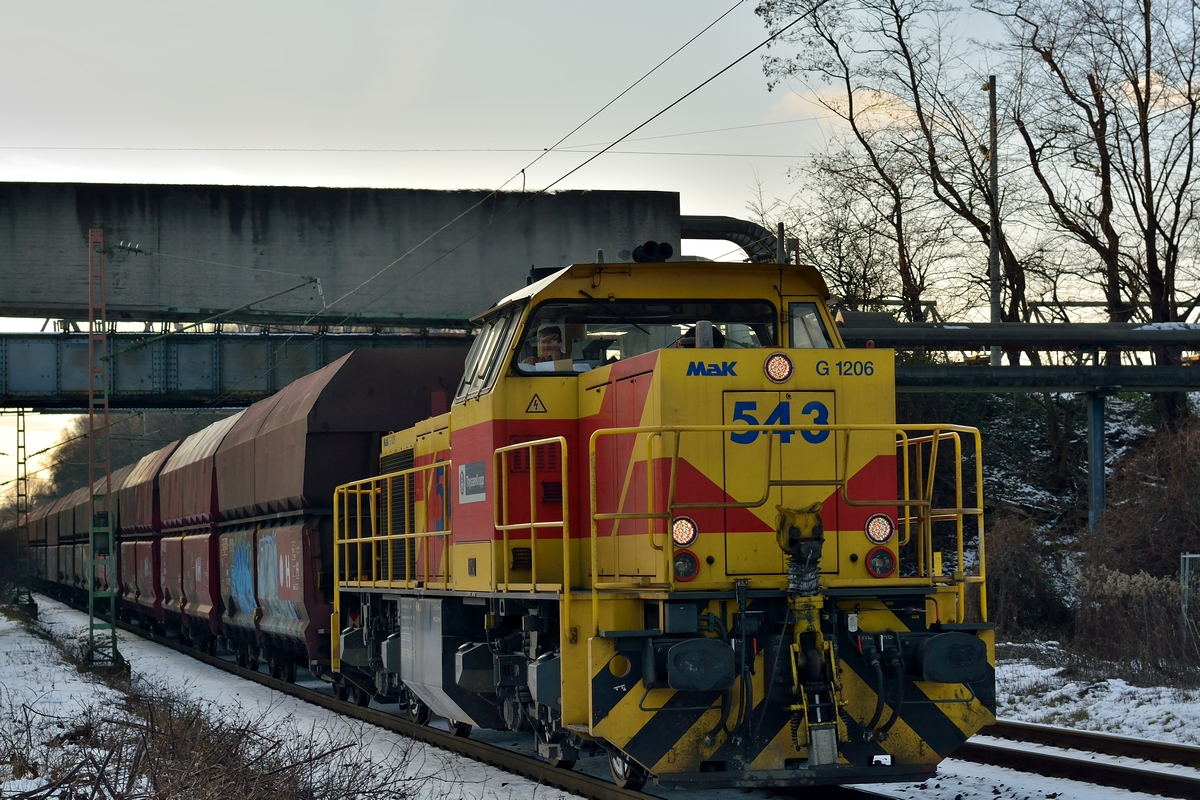Thyssen Krupp Steel Europe Logistics 543 am 29.12.2014 in Bottrop.