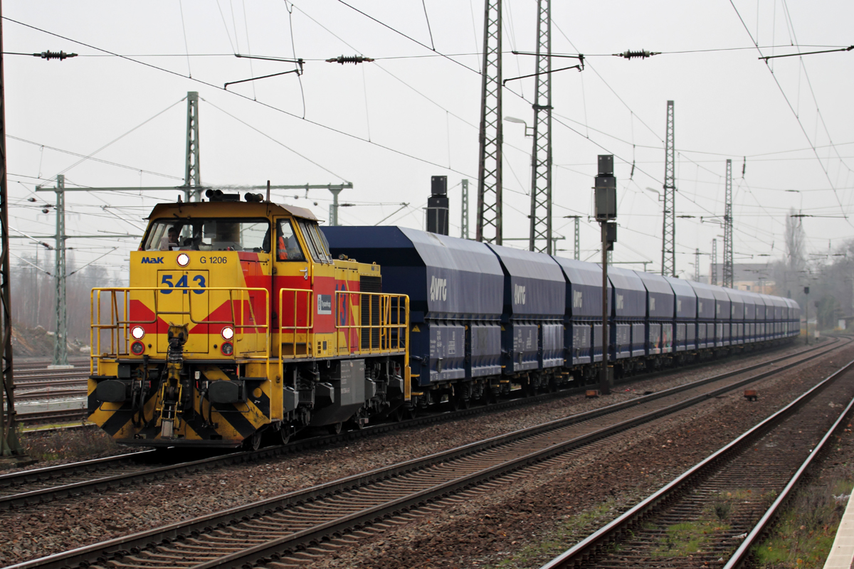 TKSE 543 (275 845-6) durchfährt Duisburg-Bissingheim 3.12.2014 