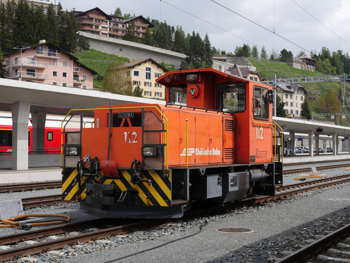 Tm 2/2 115 (Schöma Baujahr 2006) von vorn in St. Moritz; 10.06.2019
