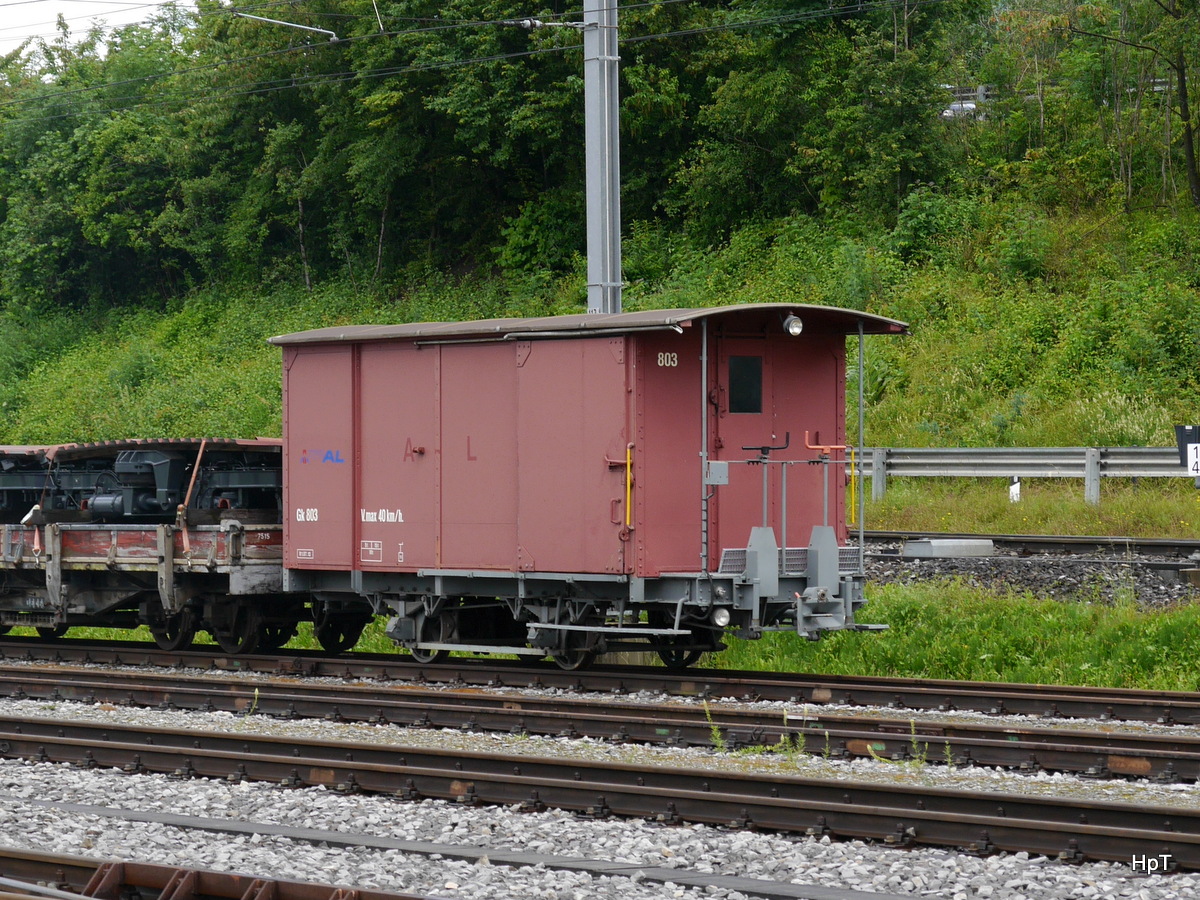 tpc / AL - Güterwagen Gk 803 im Depotareal der tpc in Aigle am 19.06.2016