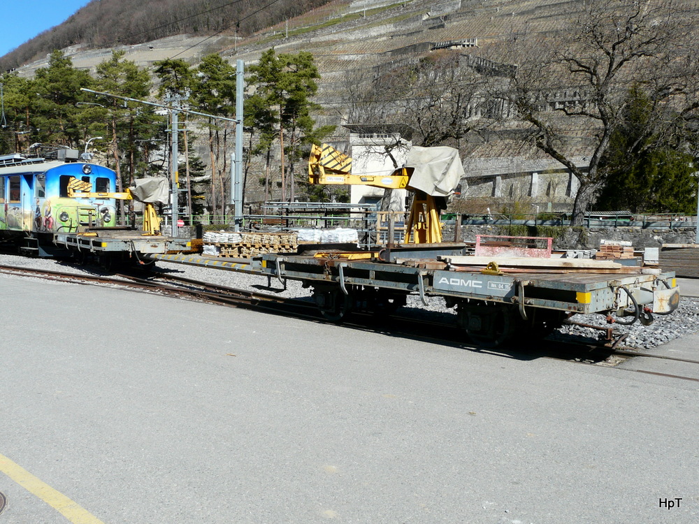 tpc / AOMC - Dienstwagen X 955 + X 956 in Aigle am 09.03.2014