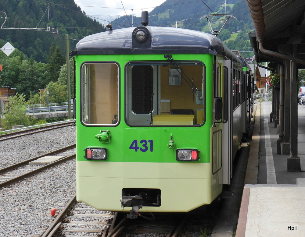 tpc / ASD - Steuerwagen Bt 431 im Bahnhof Les Diablerets am 27.07.2014