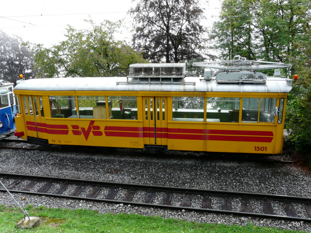 tpc / BVB - ex Zrcher Tram  Xe 4/4 1501 abgestellt in Gryon am 16.10.2013