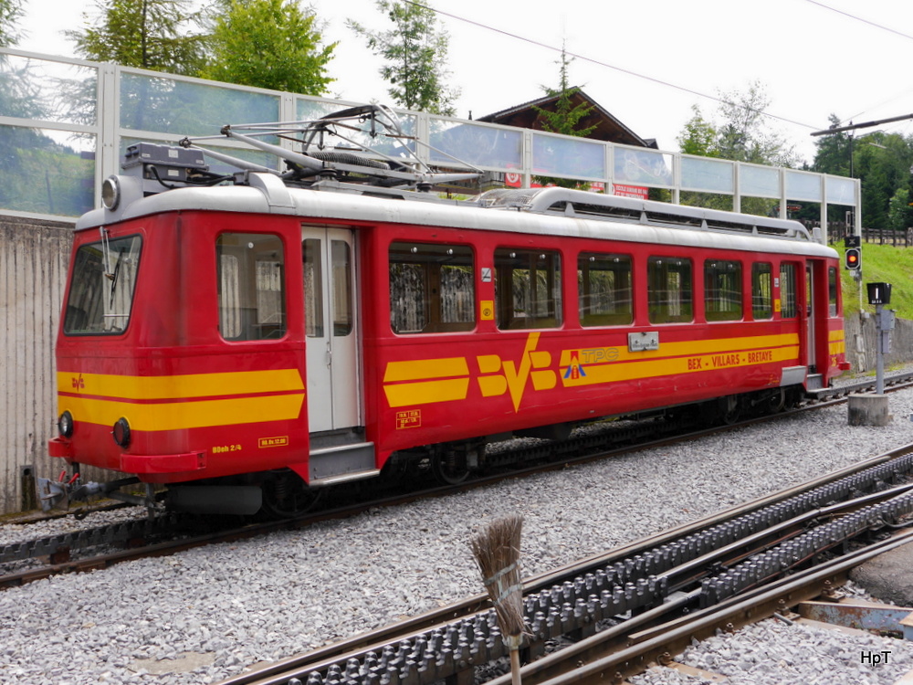 tpc / BVB - Zahnradtriebwagen BDeh 2/4 25 abgestellt in Villars sur Ollon am 27.07.2014