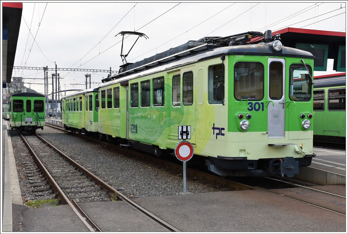 TPC Transport Public du Chablais BdDeh 4/4 301 nach Leysin in Aigle. (28.11.2016)