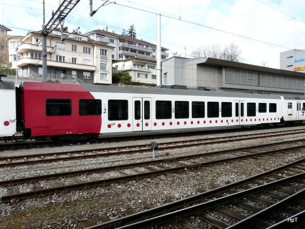 tpf - Personenwagen 2 Kl.  B 50 36 20-33 368-5 in Fribourg am 01.03.2014