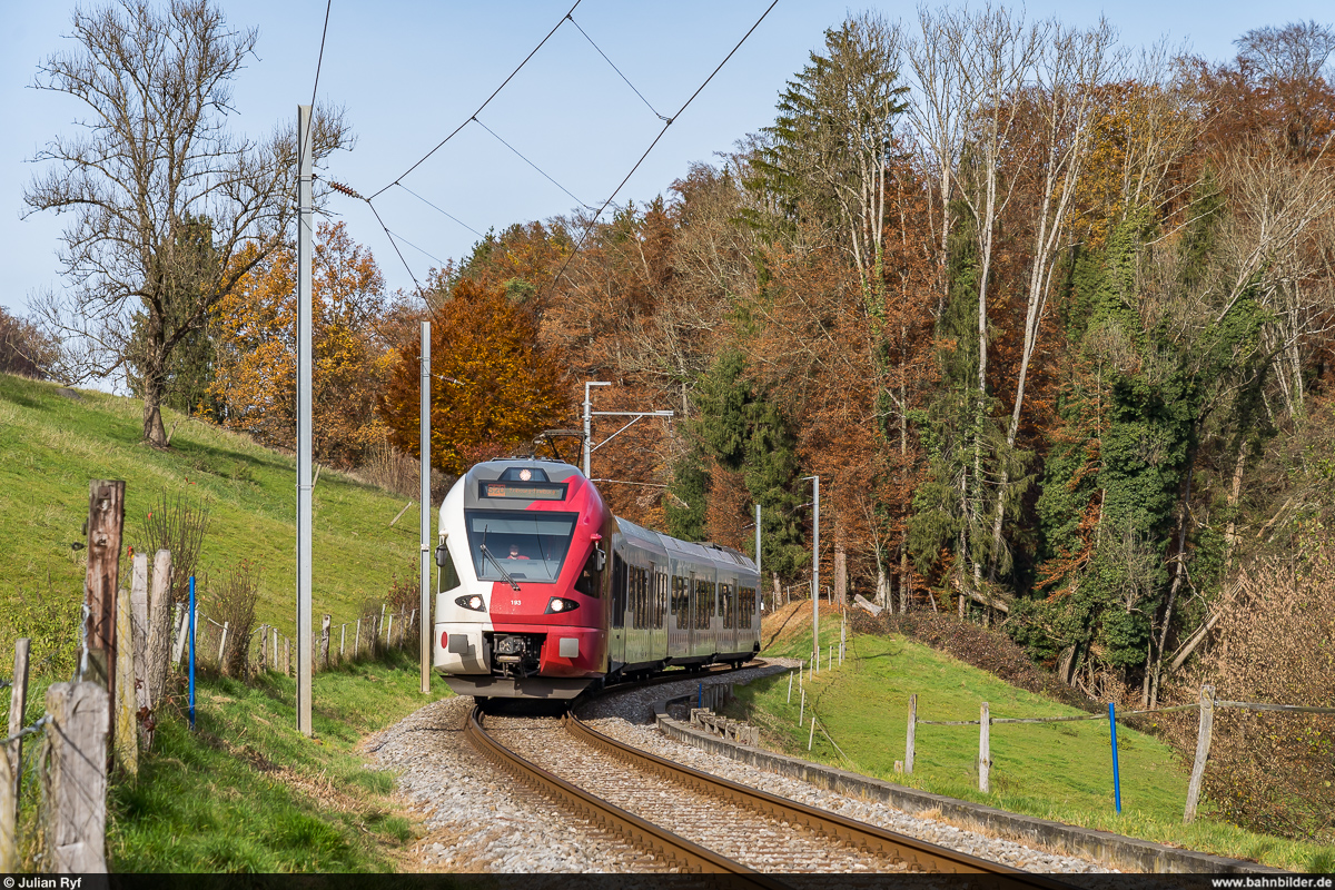 TPF RABe 527 193 / Pensier, 18. November 2021<br>
S20 Neuchâtel - Fribourg