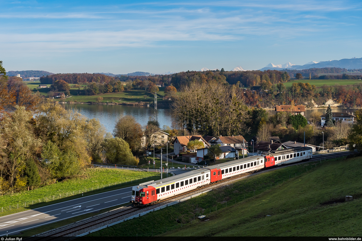 TPF RBDe 567 171 / Pensier, 7. November 2021<br>
S21 Fribourg - Ins