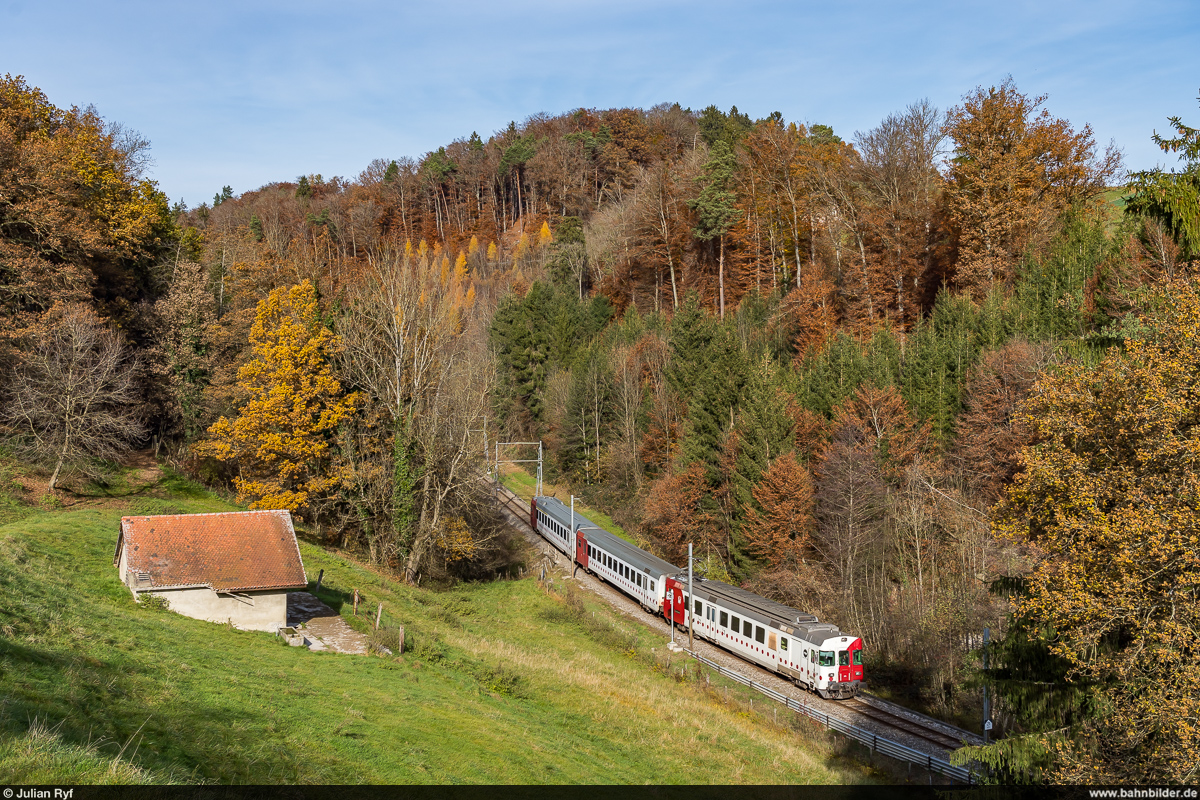 TPF RBDe 567 173 / Pensier, 18. November 2021<br>
S21 Ins - Fribourg