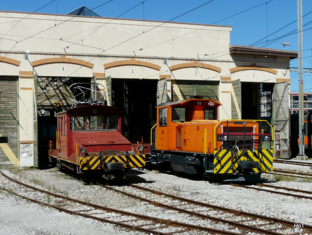 tpf - Te 4/4 14 und Tmf 2/2 17 in Bulle am 03.09.2013