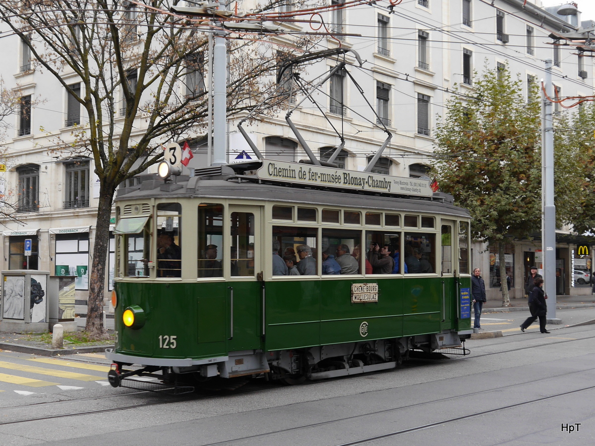 TPG - Oldtimer Be 2/2 125 unterwegs in Genf am 01.11.2015