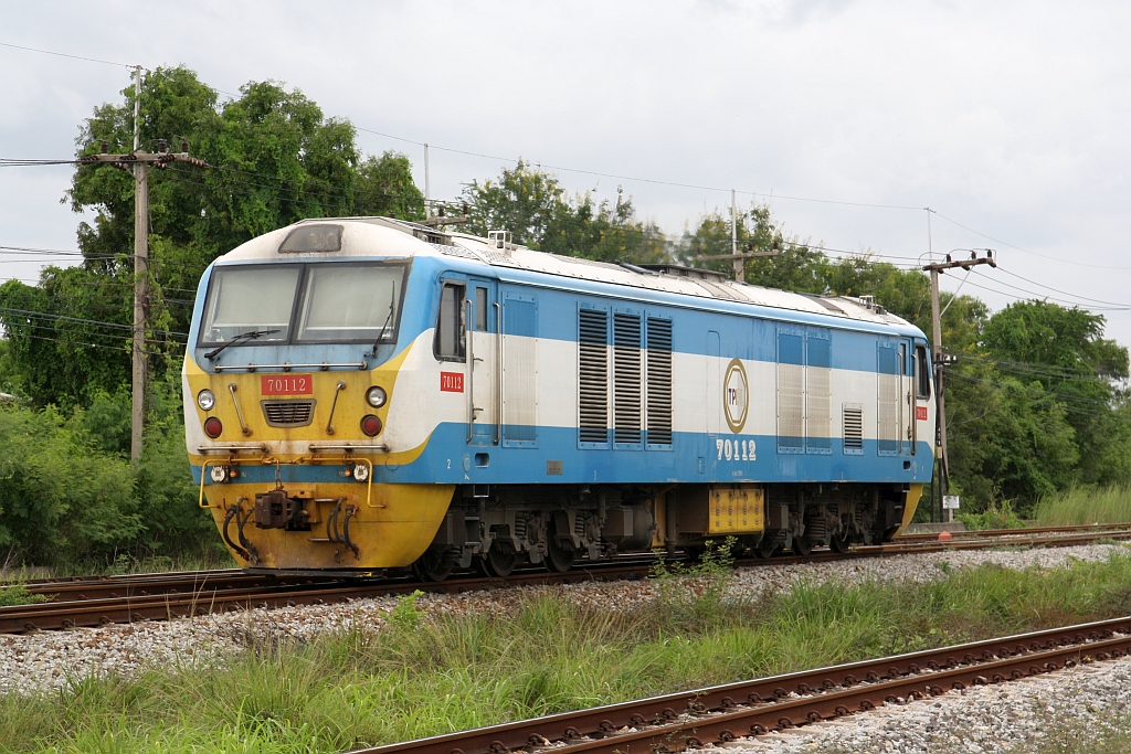 TPIPL 70112 (Co'Co', de, CRRC Ziyang Co.,Ltd., Bj.2016, Fab.Nr. ????) am 27.Juni 2025 beim Verschub in der Preng Station und dem Anschlußgleis zur Firma TPI.Concrete.