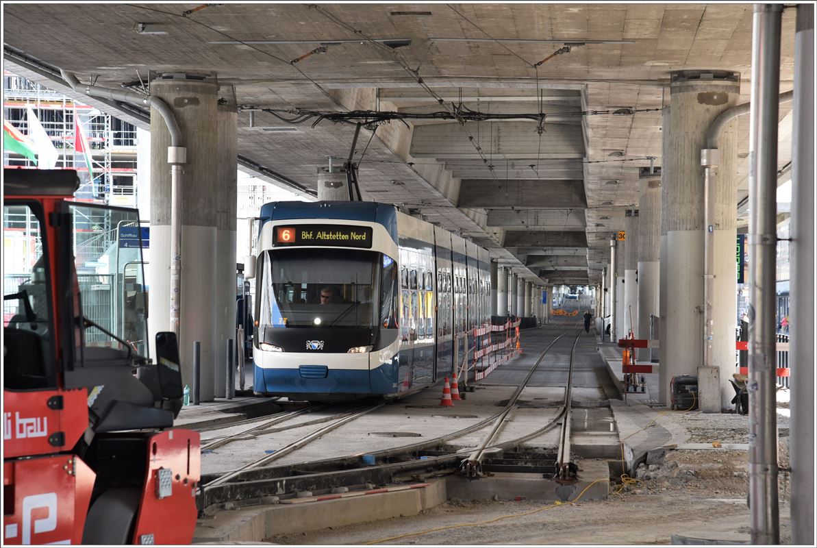 Tramverlängerung Hardbrücke neue Abzweigung. (28.07.2016)