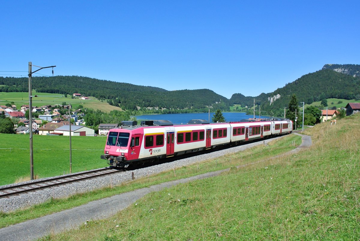 Travys Domino als R 6025 bei les Charbonnires, 22.08.2016.