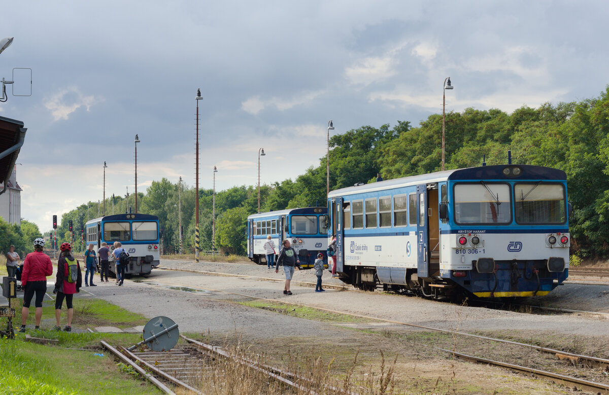 Treffen diverser Regiomäuse am 27.08.2021 im Bahnhof Hostivice. 