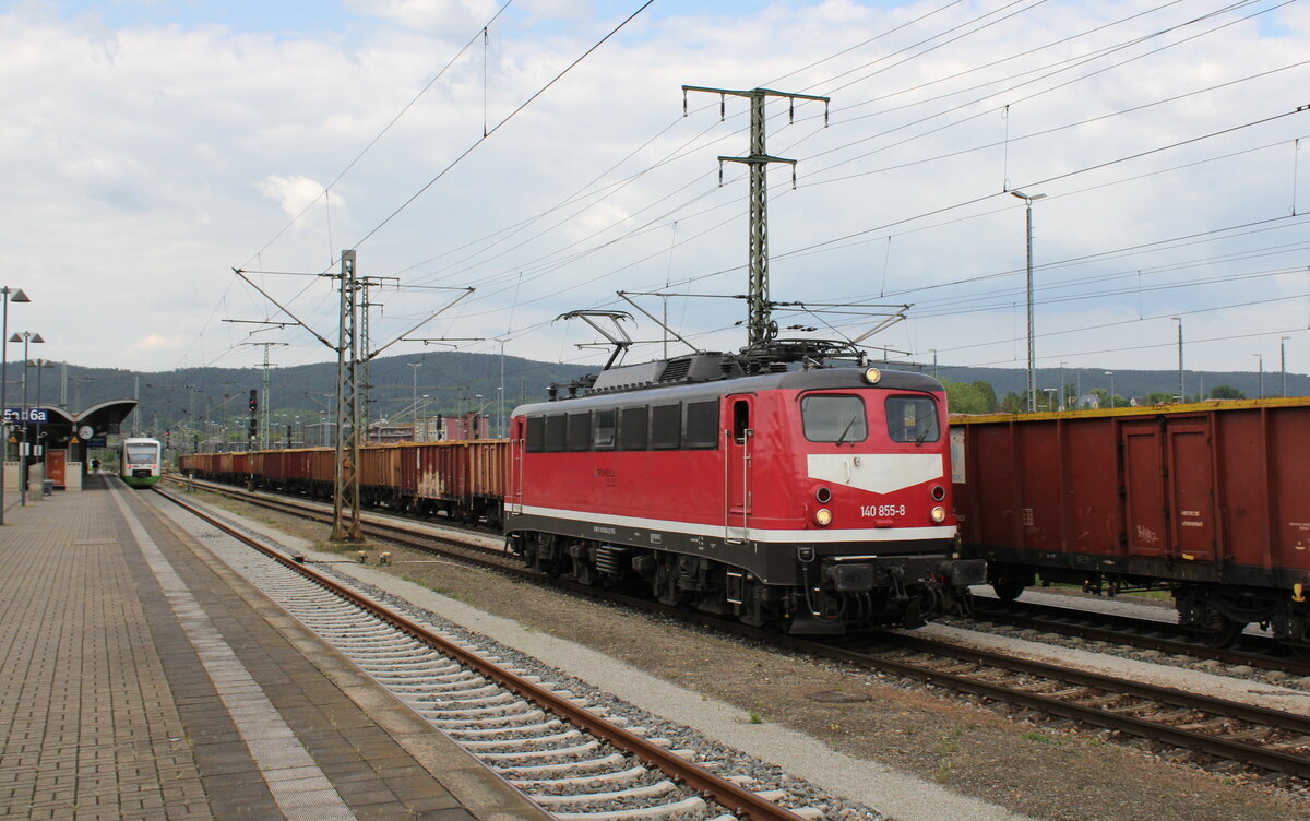 TRG 140 855-8 am 12.05.2023 beim umsetzen in Saalfeld (S).