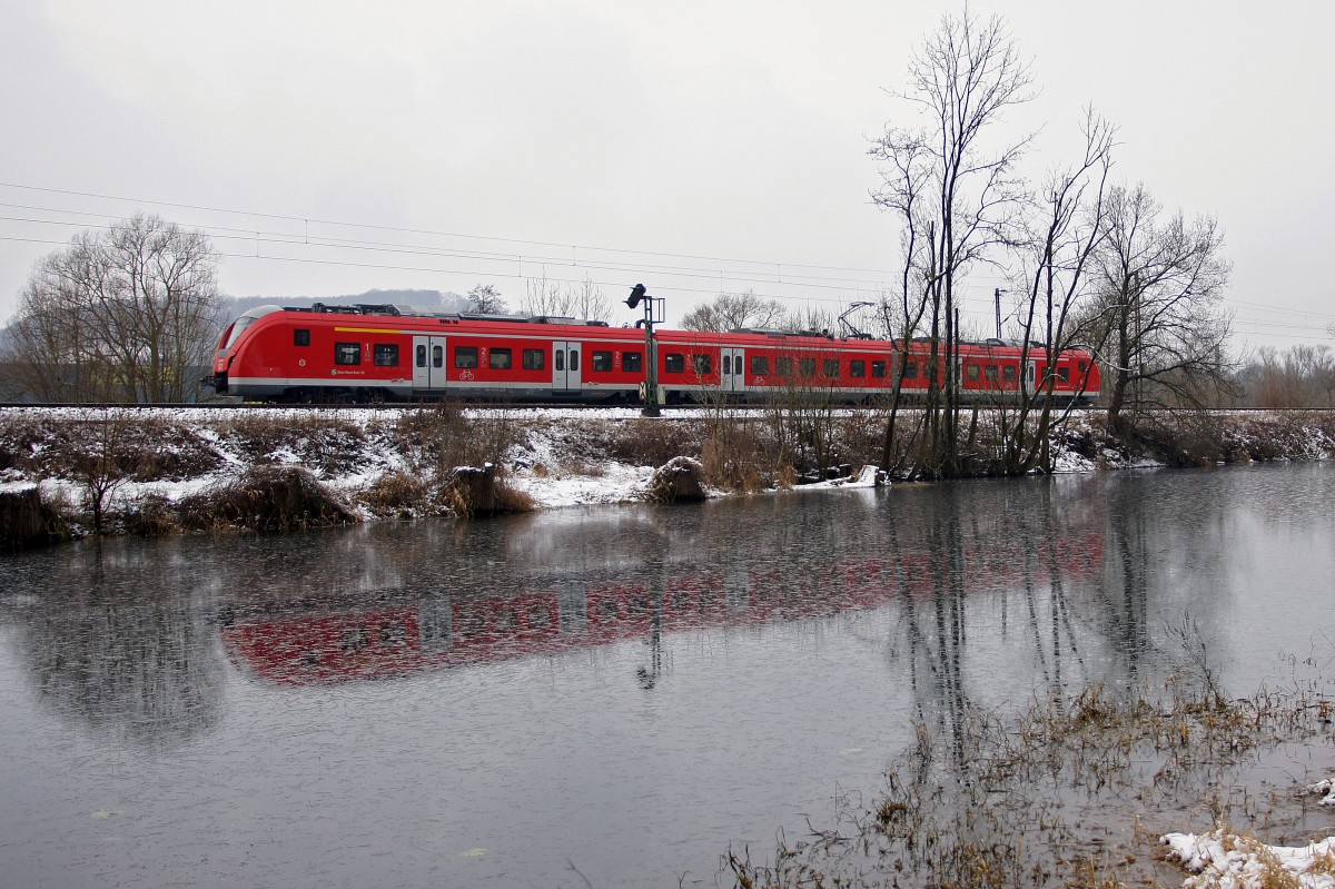 Triebzug 1440 810-8 von Alstom Coradia Continental am 25.01.2015 in Wetter.