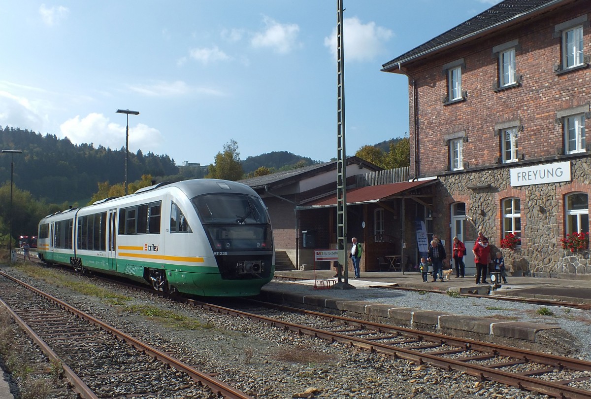 Trilex-VT23 am 03.10.2014 auf der Ilztalbahn in Freyung