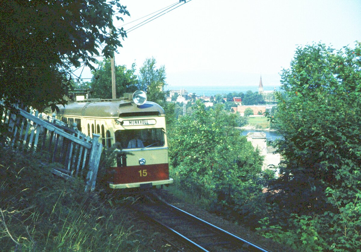 Trondheim 18-08-1979 Tram Linie 1 [Tw 15].