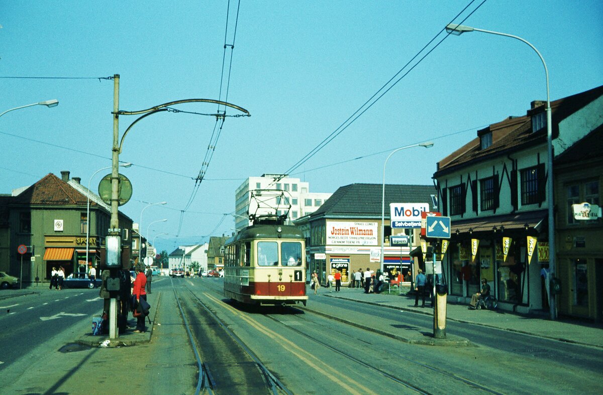 Trondheim 18-08-1979 Tram Linie 1 [Tw 19]