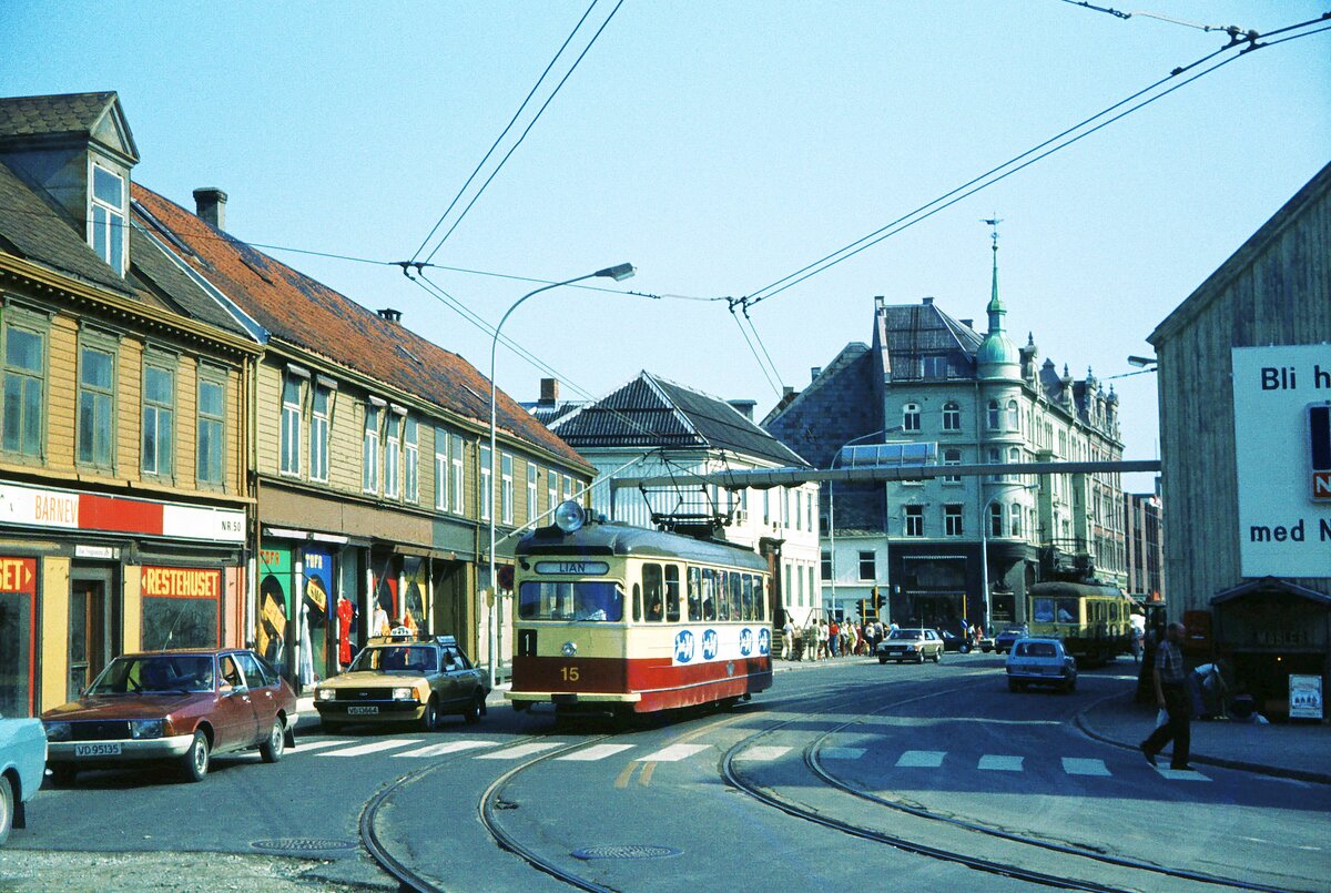 Trondheim 18-08-1979 Tram Linie 1 [Tw 15]