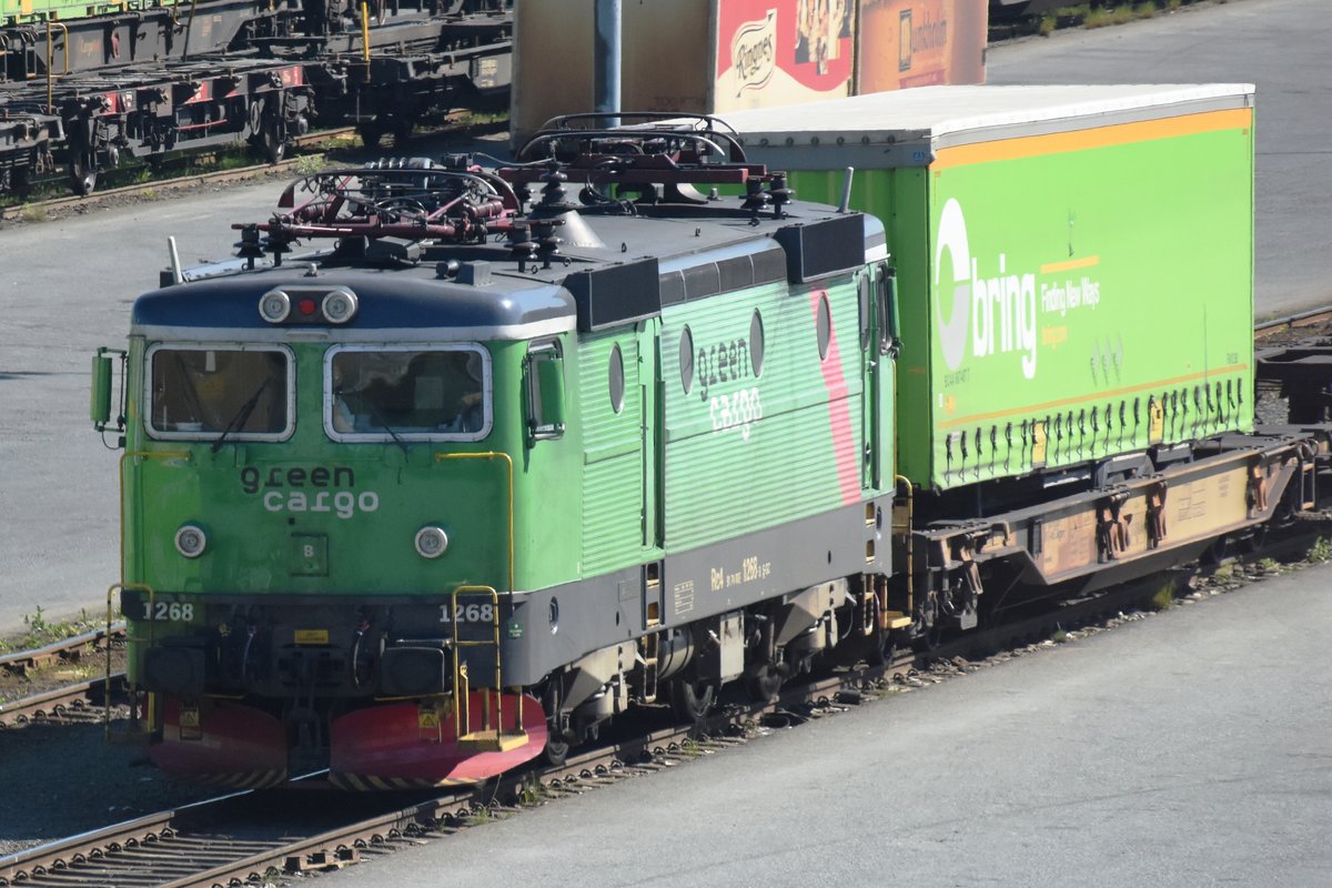 TRONDHEIM (Provinz Trøndelag), 30.05.2018, schwedische E-Lok Rc4 1268 beim Bahnhof Trondheim S(entral)