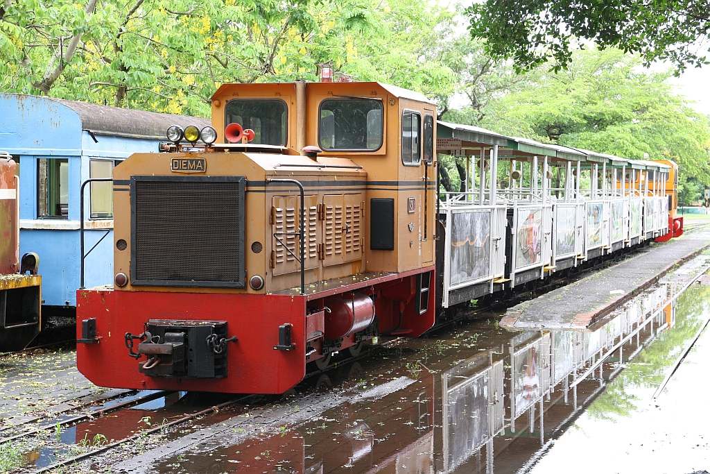 TSC 131 (C-dh, DIEMA, Bj.1977, Fab.Nr. 4030) am 04.Juni 2017 im Suantou Zhecheng Cultural Park in der Anfangstelle der Touristenfahrten.