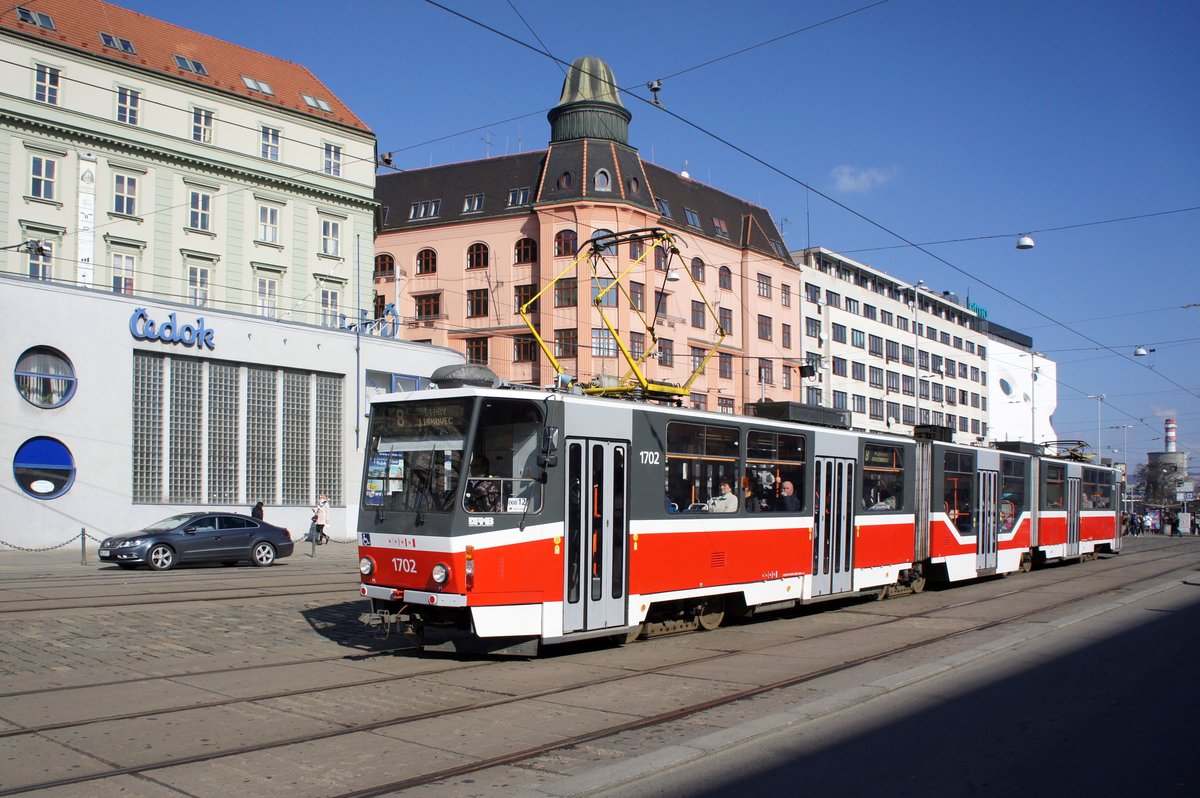Tschechien / Straßenbahn (Tram) Brno / Brünn Tatra KT8D5.RN2 Wagen