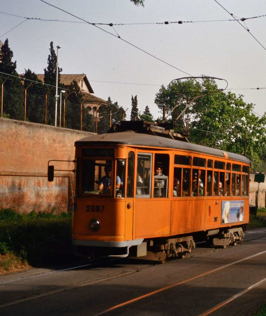 TW 2097 der Straßenbahn Rom, 13.06.1987