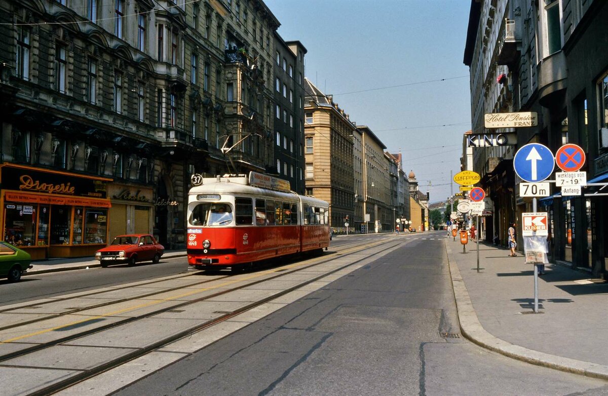 TW 4649 der Wiener Straßenbahn, 15.08.1984.