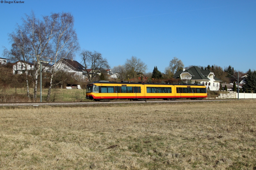 TW 837 als S 32 nach Menzingen bei Oberöwisheim, 9.03.2015.