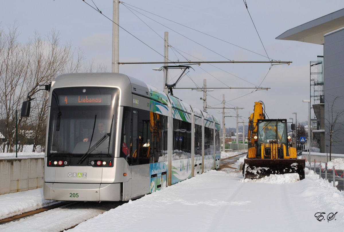 Tw.205,Liebenau - Murpark. (23.02.2013)