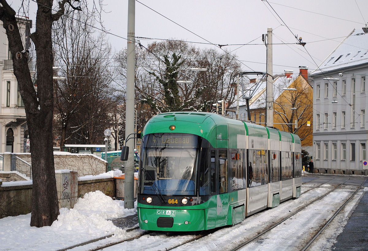 Tw.664, Hst. Keplerbrücke. (29.12.2014)