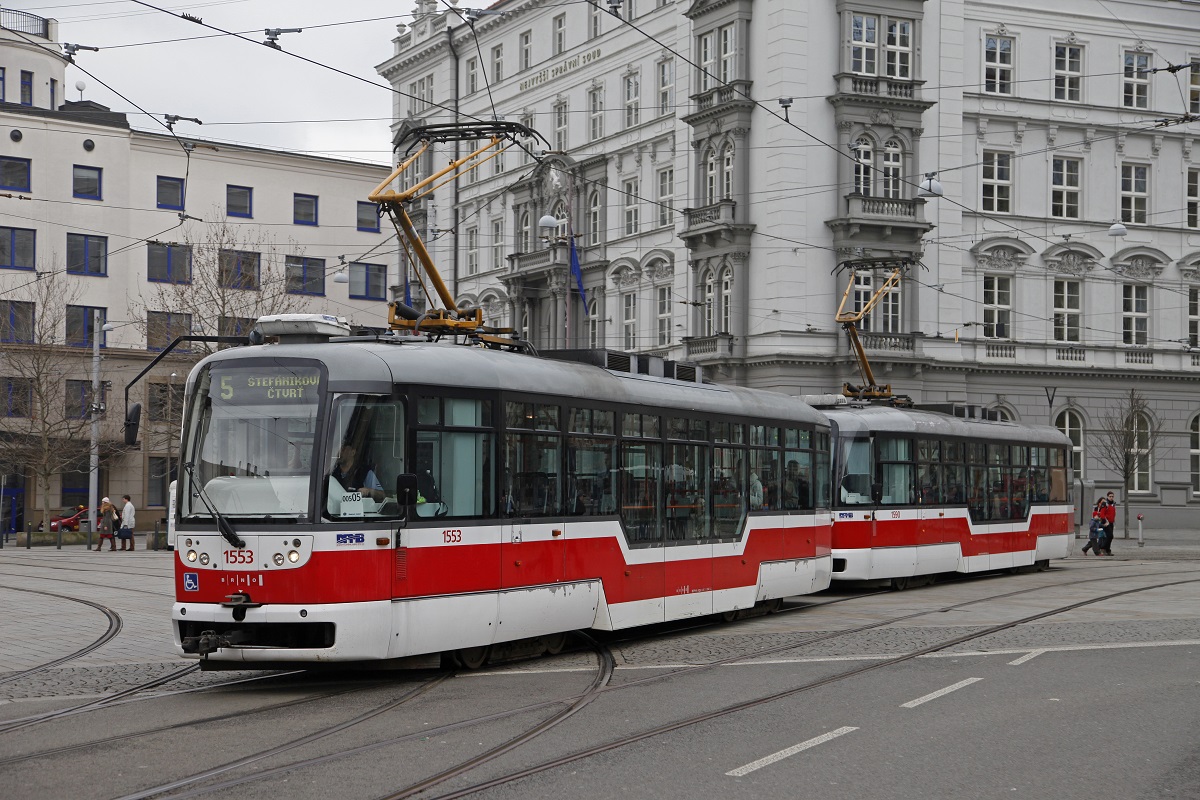 Twg 1553,Linie 5,Brno Moravske nam,27.03.2015.