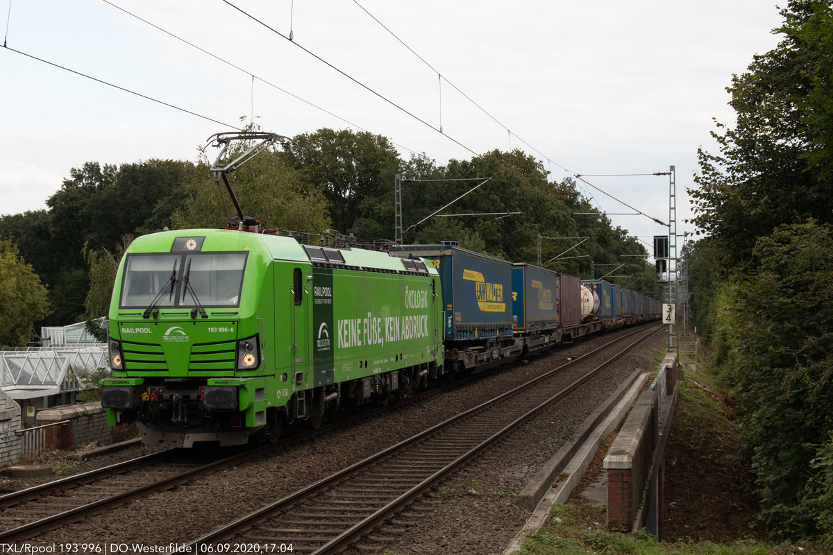 TX hat neue Werbeloks. Die  Ökologik  Lok fuhr mir am 06.09.2020 in Dortmund-Westerfilde vor die Linse.