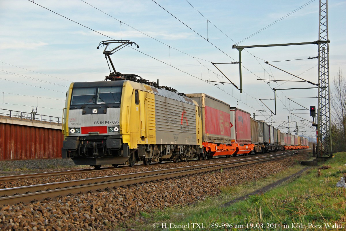 TXL 189-996 mit KLV in K�ln Porz Wahn, M�rz 2014.