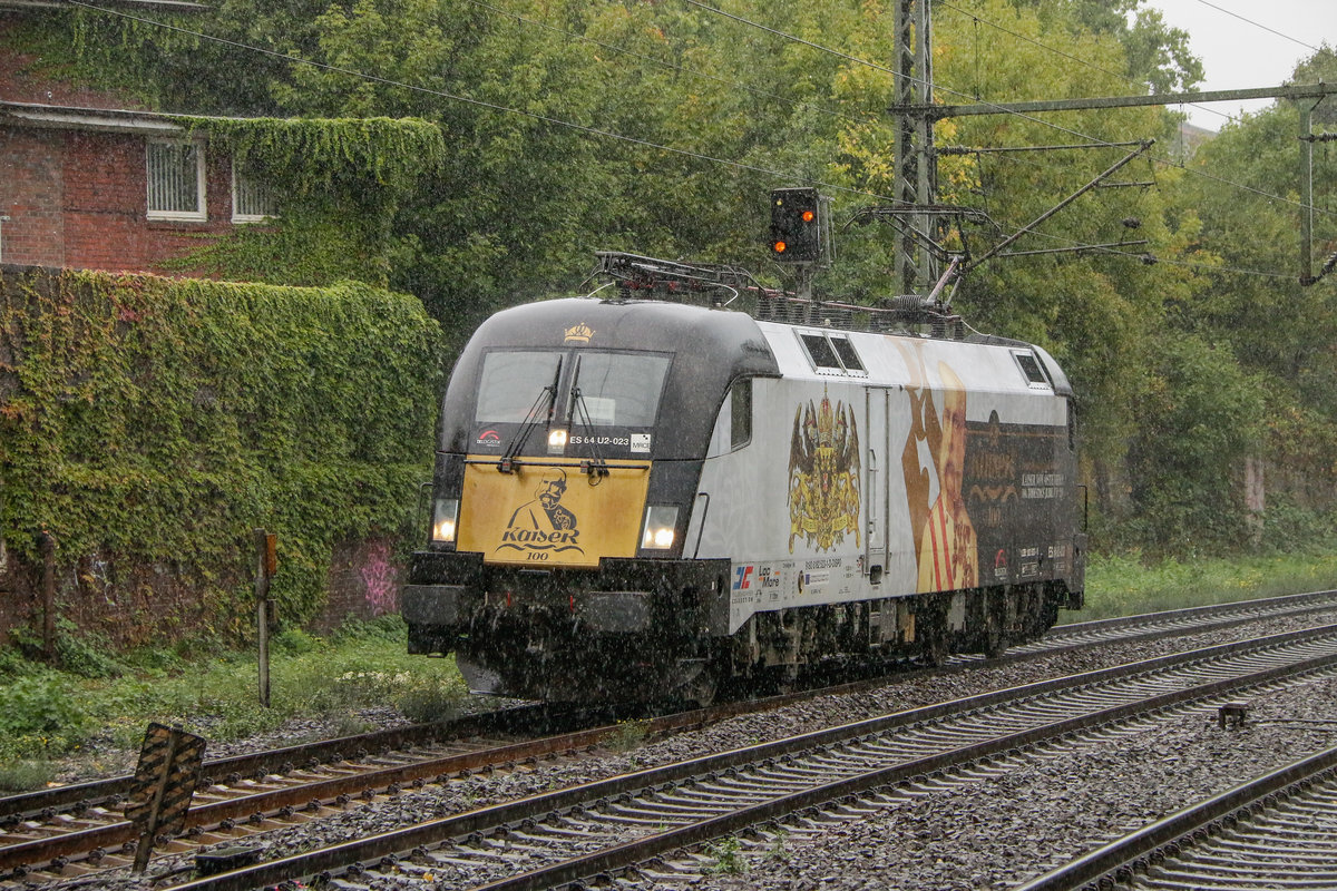 TXL/MRCE 182 523  Kaiser  in Hamburg Harburg, September 2018.
