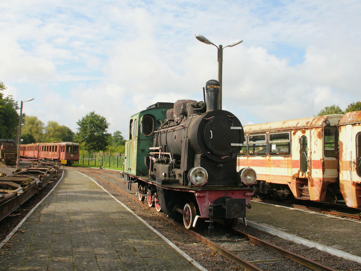 Tyn6-3632 der Greifenberger Kleinbahn 22c Hergestellt durch die AG Vulcan Stettin  um 1928 im  Schmalspurbahnmuseum in Gryfice (Greifenberg) am 08. September 2014.

