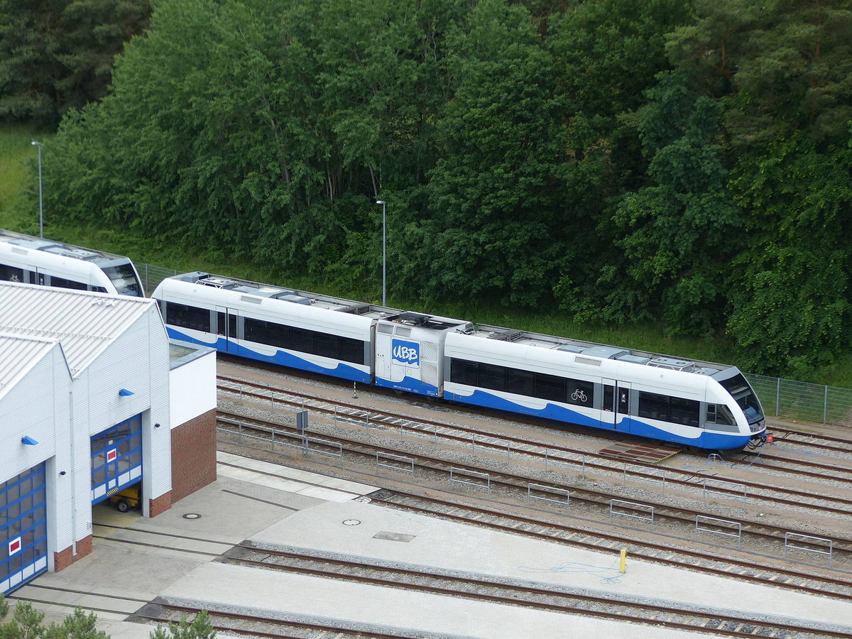 UBB 646 111-4 pausiert am 13.06.2017 auf dem Betriebsgelände der Usedomer Bäderbahn in Heringsdorf.