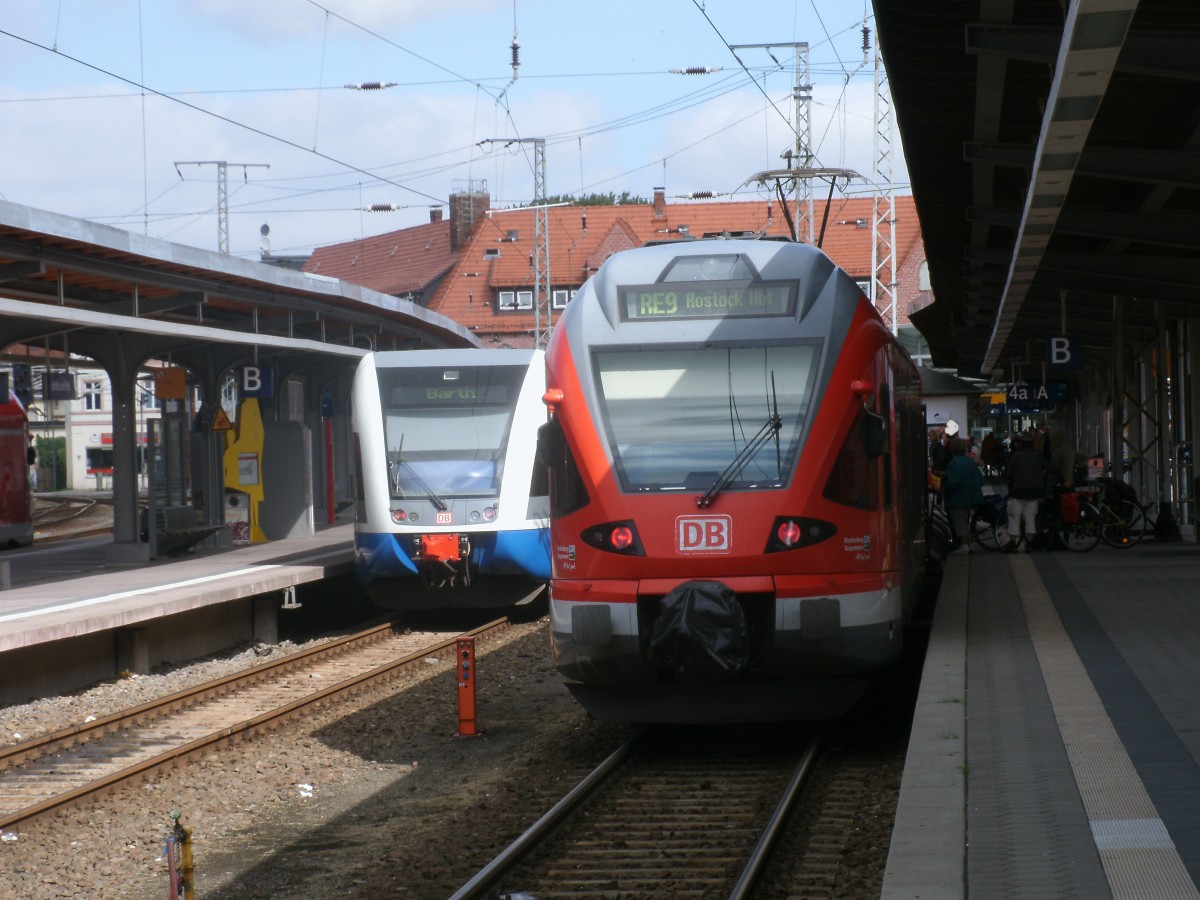 UBB und DB,am 16.Juli 2011,im Stralsunder Hbf.
