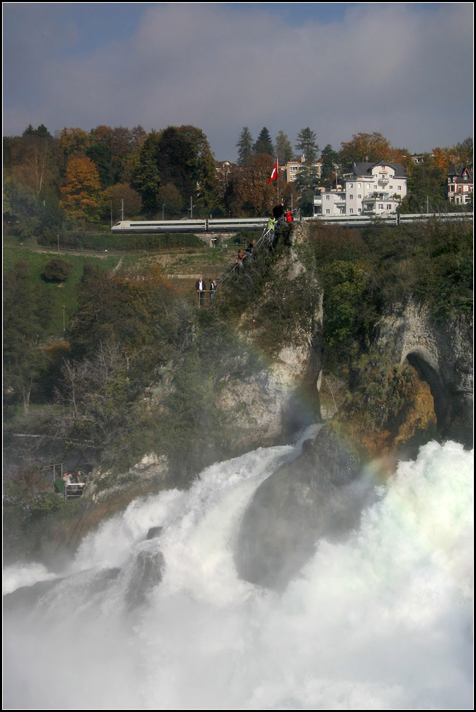 Über dem Wasserfall -

Cisalpino-Triebzug bei Neuhausen am Rheinfall. 

20.10.2006 (M)