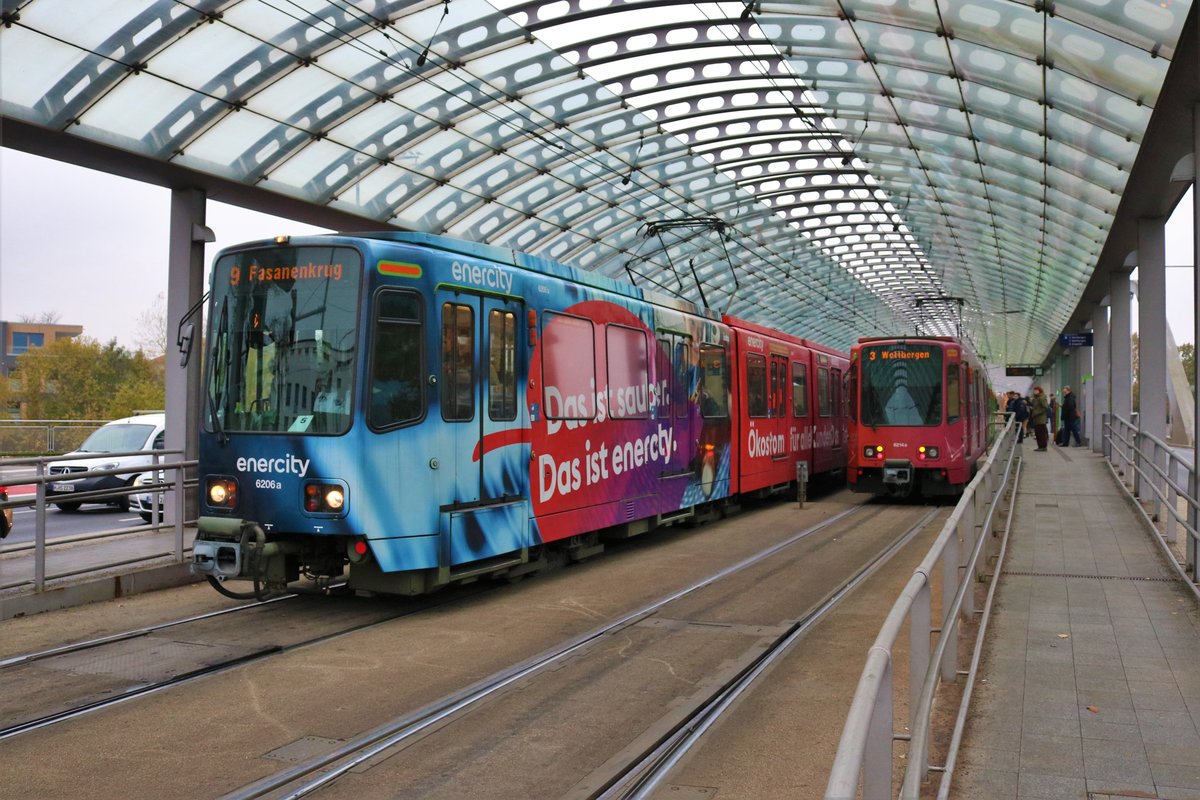 ÜSTRA Hannover Düwag TW6000 Wagen 6206 am 15.11.19 in Hannover