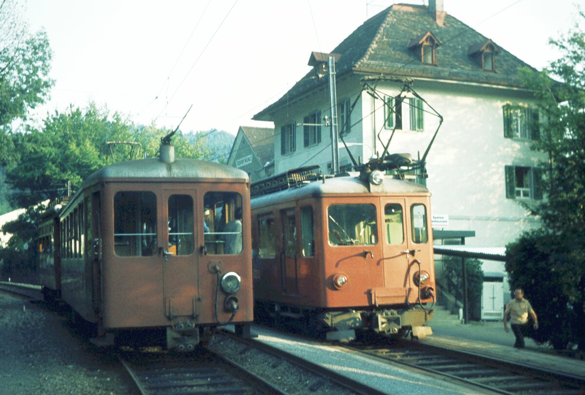 Uetlibergbahn Zürich__Zugsbegegnung_14-09-1974