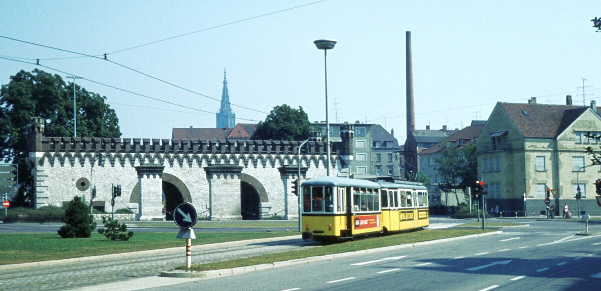 Ulm 08-09-1973_Linie 1_am Ehinger Tor